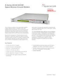衛星通信モデム AX‑60 CCSDS TM/TC 【アスコット株式会社のカタログ】
