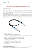 MITS Corporation (台湾)　100G QSFP28 Direct Attach Cable (DAC) 　データシート-Nimatsu Electric Co., Ltd.のカタログ