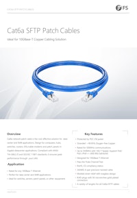 FS Cat6a SFTP LANケーブル｜10G対応 【FS JAPAN株式会社のカタログ】