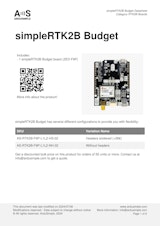 高精度 GNSS技術評価用 simple RTK2Bボーのカタログ