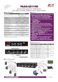 8K DP KVMスイッチRextron PAAG-S2114B 【サンテックス株式会社のカタログ】