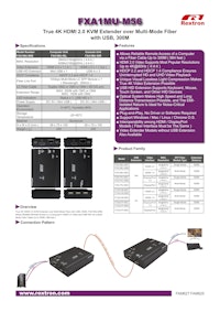 最大300m(マルチモード) 4K HDMIに対応 KVM光ファイバー延長器 Rextron FXA1MU-M56 製品カタログ 【サンテックス株式会社のカタログ】