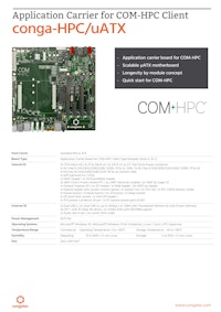 COM-HPC Client用Micro-ATX キャリアボード: conga-HPC/uATX 【コンガテックジャパン株式会社のカタログ】