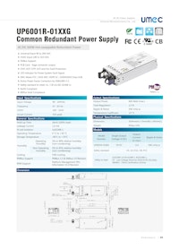 UMEC ACDC 600W Hot-swappable Redundant Power_UP6001R-01XXG 【イーグローバレッジ株式会社のカタログ】