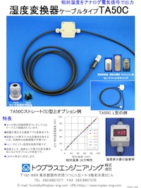 湿度変換器TA50C 【トウプラスエンジニアリング株式会社のカタログ】
