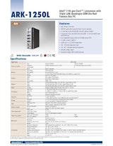 第11世代Intel Core搭載 ファンレスボックスPC、ARK-1250Lのカタログ