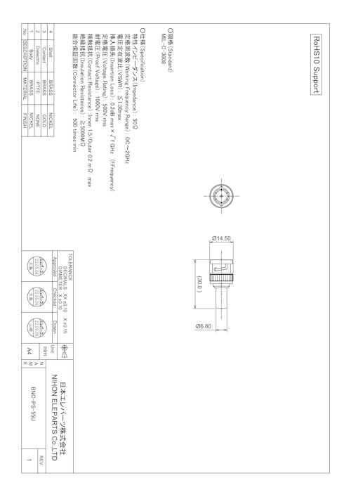 BNC-PS-55U (日本エレパーツ株式会社) のカタログ