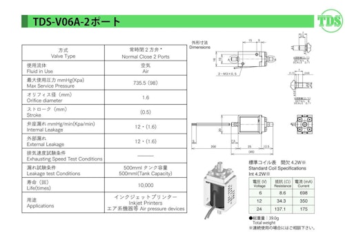 ソレノイドバルブシリーズ　V06A-2 (共栄通信工業株式会社) のカタログ