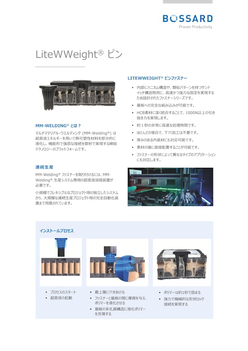 LiteWWeight® ピン (ボサード株式会社) のカタログ