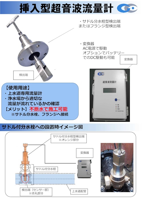 挿入式超音波流量計 (技研電子株式会社) のカタログ
