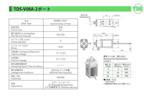 ソレノイドバルブシリーズ　V08A-2 (共栄通信工業株式会社) のカタログ