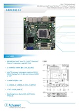 【AdiMB8104】インテル Xeon® E/Core™/Pentium™/Celeron™ プロセッサ搭載、Mini-ITXボードのカタログ