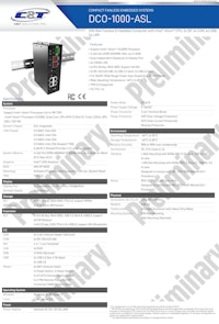 Atom x7433RE(Amston Lake) DINレール産業用組込みPC C&T DCO-1000-ASL 【サンテックス株式会社のカタログ】