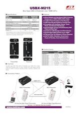 USB 2.0 100m延長器 Rextron USBX-M215のカタログ