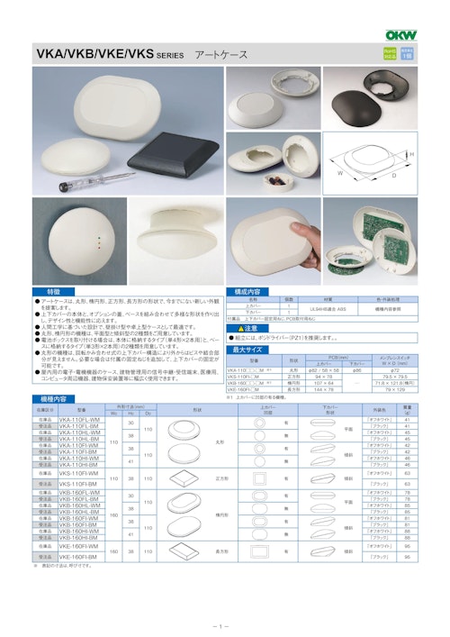 アートケース VKA/VKB/VKE/VKS シリーズ（ドイツOKW製） (摂津金属工業株式会社) のカタログ