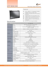 完全防水防塵Intel 第7世代Core-i5版高性能ファンレス24型タッチパネルPC『WTP-9E66-24W』広範囲温度版のカタログ