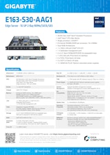 【E163-S30】Edge Server - 4th/5th Gen Intel® Xeon® Scalable - 1U UP 2-Bay Gen4 NVMe/SATA/SASのカタログ