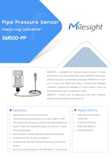 屋外用LoRaWANパイプ圧センサー Milesight EM500-PPのカタログ