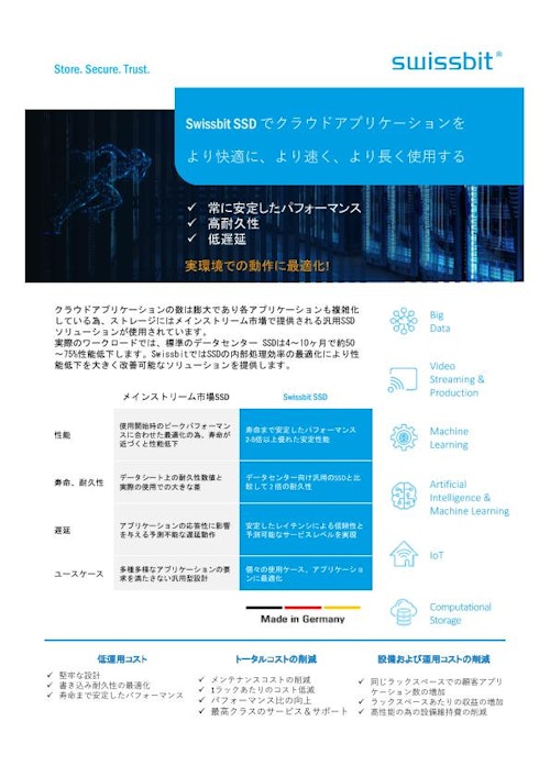 DataCenter SSD (スイスビットジャパン株式会社) のカタログ