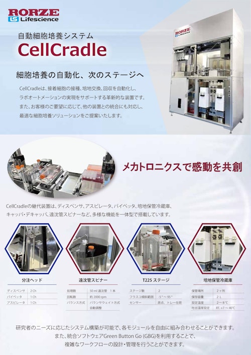 CellCradle (ローツェライフサイエンス株式会社) のカタログ