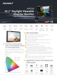 10.1インチ 超高輝度撮影モニター FEELWORLD LUT11S(2000cd/m2) 【サンテックス株式会社のカタログ】