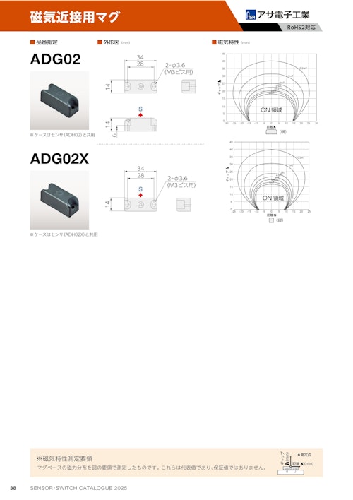 磁気近接用マグ　ADG02X (共栄通信工業株式会社) のカタログ