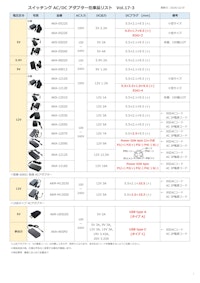 ACアダプター（スイッチング式）在庫リスト 【アイコー電子株式会社のカタログ】