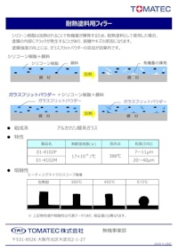 TOMATEC Frit　『耐熱塗料用フィラー』 【TOMATEC株式会社のカタログ】