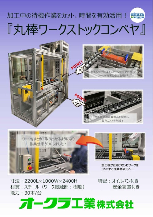 【事例】製品加工中の待機時間をゼロに！ストックコンベヤ (オークラ工業株式会社) のカタログ