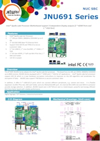 産業用 NUC CPUモジュール Jetway JNU691-3455 【サンテックス株式会社のカタログ】