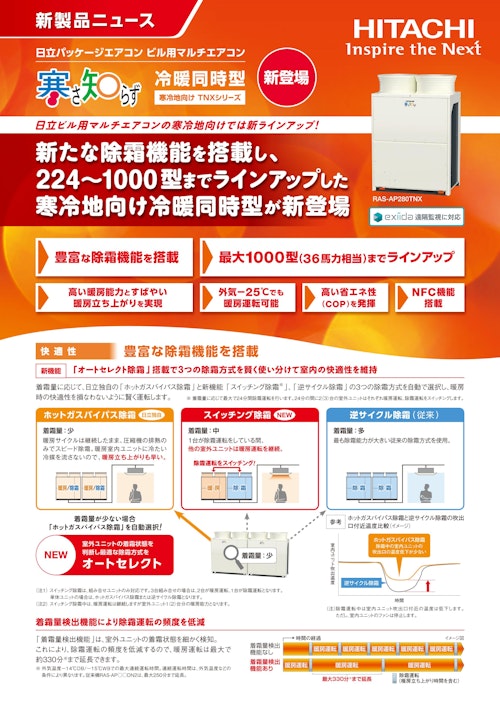 【日立】ビル用マルチエアコン「寒さ知らず冷暖同時型」 (九州機電株式会社) のカタログ