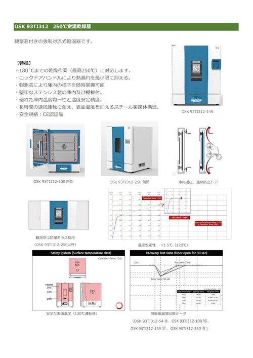 OSK 93TI312　250℃定温乾燥器 (オガワ精機株式会社) のカタログ