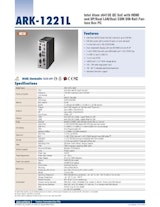 Intel Atom搭載 産業向けファンレスゲートウェイ、ark-1221Lのカタログ