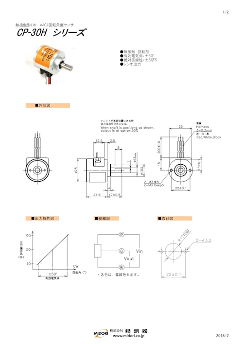 ポテンショメータ / 回転　CP-30Hシリーズ (共栄通信工業株式会社) のカタログ