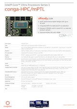 conga-HPC/mPTL：COM-HPC Mini, インテル Core Ultra Series 3 搭載のカタログ