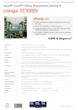 conga-TC1000r：COM Express Type 6 堅牢版,インテル Core Ultra Series 3 搭載のカタログ