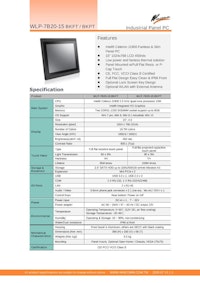低価格ファンレス・15型Celeron J1900(Quad Core)版タッチパネルPC『WLP-7B20-15』 【Wincommジャパン株式会社のカタログ】