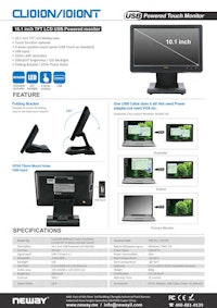 10.1インチ 業務用USBモニター  NEWAY  CL1010NT 【サンテックス株式会社のカタログ】