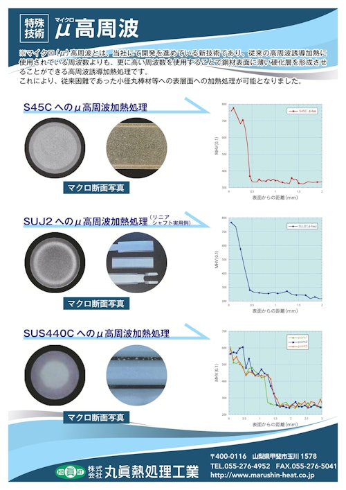 μ（マイクロ）高周波 (株式会社丸眞熱処理工業) のカタログ