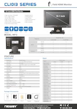 10.1インチ 業務用液晶モニター （HDMI対応、高解像度1920ｘ1080、XLR電源接続可能） NEWAY CL1013HBYのカタログ