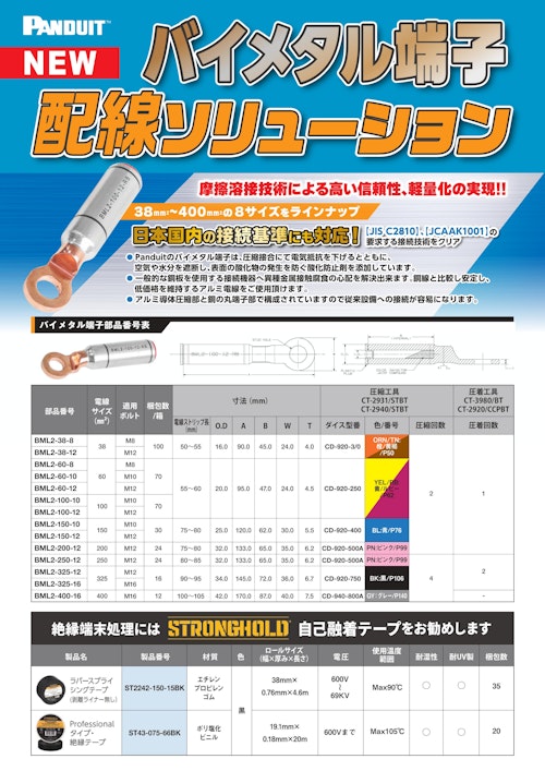 バイメタル端子配線ソリューション (パンドウイットコーポレーション日本支社) のカタログ