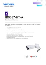 VIVOTEK バレット型カメラ：IB9387-HT-Aのカタログ
