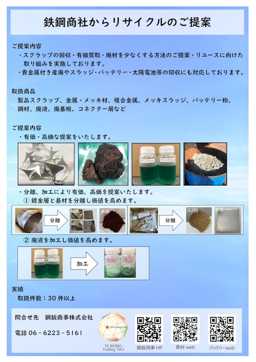 金属リサイクル (鋼鈑商事株式会社) のカタログ