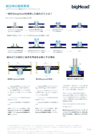 ボンディング ファスナー　bigHeadコアラインナップ - 組立時の留意事項 【藤本産業株式会社のカタログ】