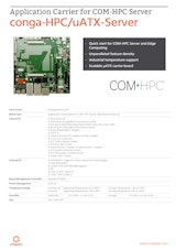COM-HPC Server用Micro-ATX キャリアボード: conga-HPC/uATX-Server データシートのカタログ