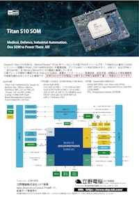 Titan S10 SOM Stratix10 SOC FPGAモジュール 【立野電脳株式会社のカタログ】