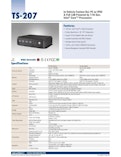 第11世代Intel Core 交通輸送 組込PC TS-207-Advantechのカタログ
