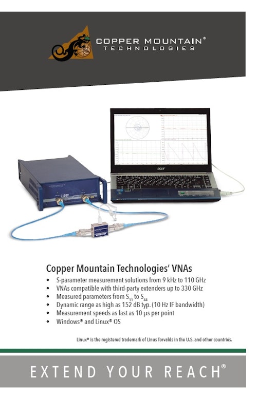 ネットワークアナライザ (Copper Mountain Technologies) のカタログ