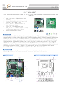 産業用Mini-ITXマザーボード JNF796V-H310 【サンテックス株式会社のカタログ】