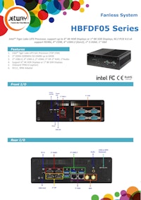 産業用ファンレス組込みPC Jetway HBFDF05 【サンテックス株式会社のカタログ】